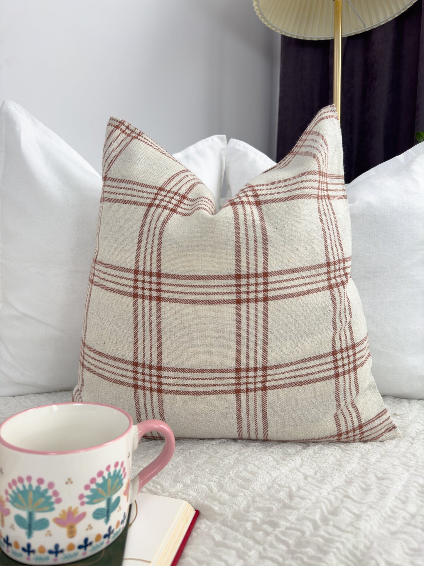 100% Cotton Linen Striped Cushion Cover Scatter Linen Throw Pillow Cover (All Sizes)