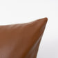 Colourblock Cushion Cover Suede Leather Navy Blue Cream Linen Scatter Cushion Cover