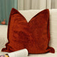 Chenille Terracotta Cushion Cover Scatter Rust Chenille Throw Pillow Cover (All Sizes)