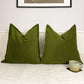 Cozy Linen Moss Green Scatter Cushion Cover Moss Green Throw Pillow Cover Lumbar Linen Cushion (Any Custom Size)