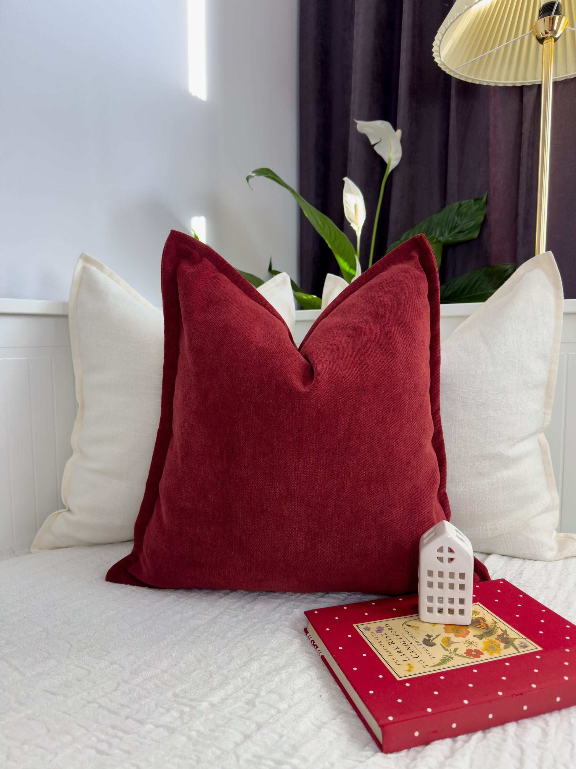 Wine Red Pillow Cover