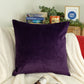 Handmade Velvet Aubergine Cushion Cover, Purple Throw Pillow cover l Cushion Cover 40x40 & 43x43cm