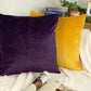 Handmade Velvet Aubergine Cushion Cover, Purple Throw Pillow cover l Cushion Cover 40x40 & 43x43cm