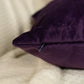 Handmade Velvet Aubergine Cushion Cover, Purple Throw Pillow cover l Cushion Cover 40x40 & 43x43cm