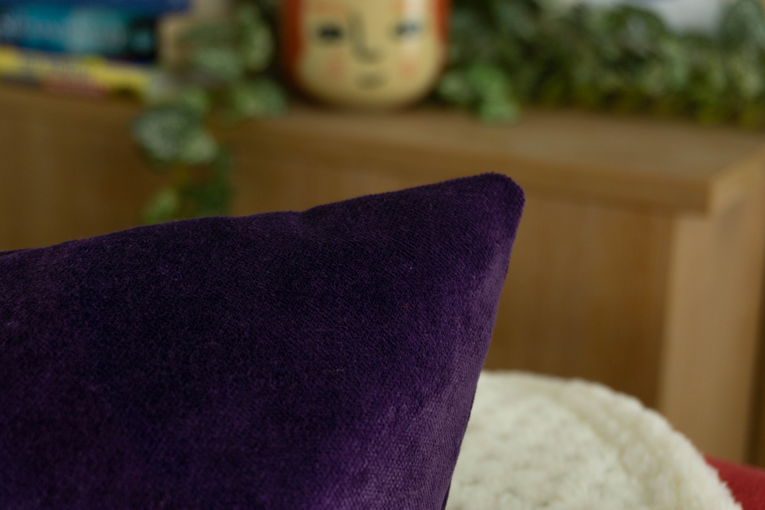 Aubergine cushion cheap covers