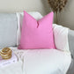 Natural Linen Pink Pillow Cover, Pink Pillowcase, Pink Cushion Cover (All Sizes)