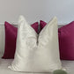 Crushed Velvet Off White Cushion Cover Scatter Decorative Cushion Cover White Throw Pillow Covers (All Sizes)