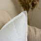 Natural Cotton Linen White Cushion Cover, White Linen Throw Pillow Cover(All Sizes)