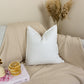 Natural Cotton Linen White Cushion Cover, White Linen Throw Pillow Cover(All Sizes)