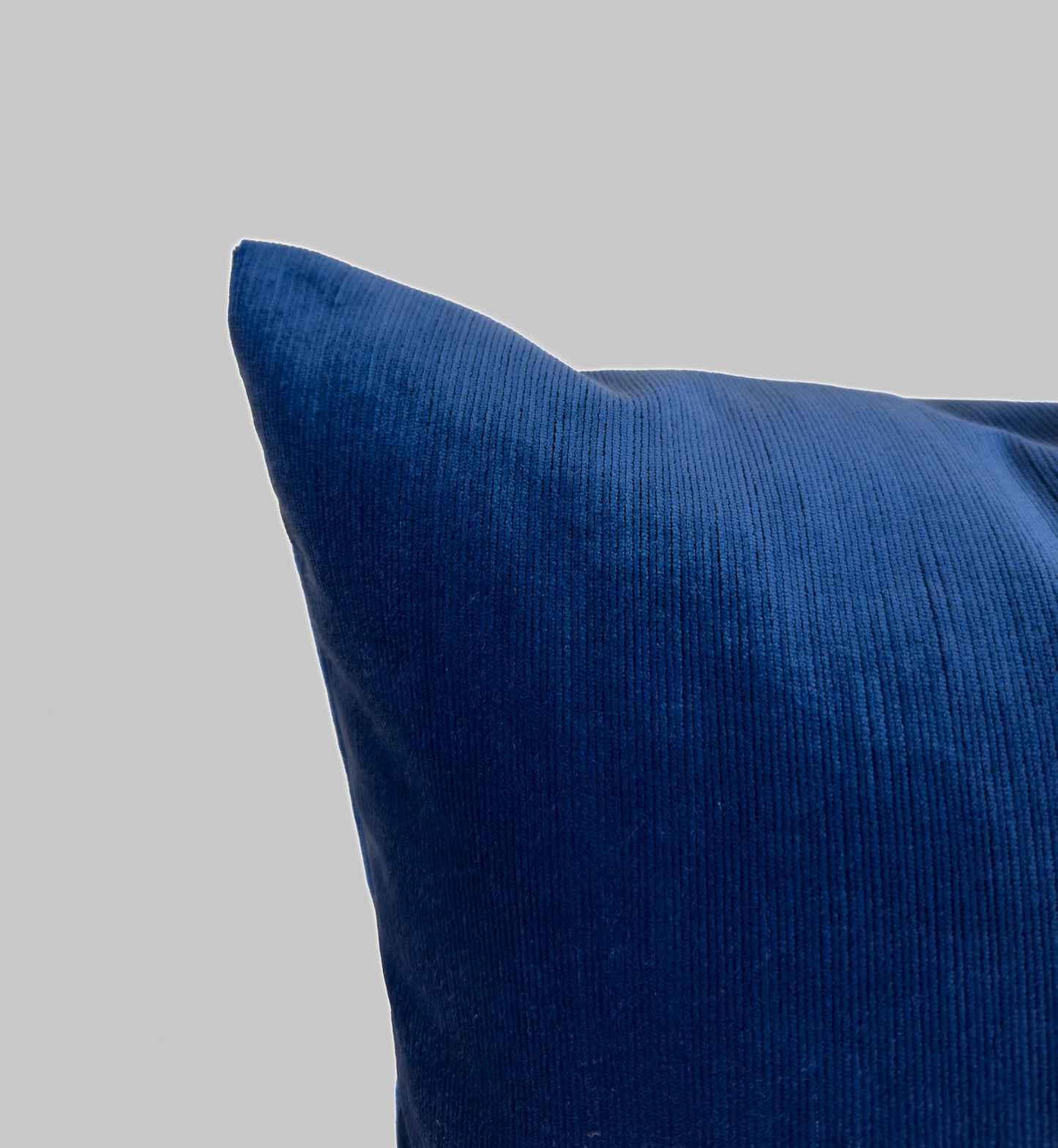 Luxury Corduroy Velvet Dark Blue Cushion Cover, Navy Blue Lumbar Pillow Cover (All Sizes)