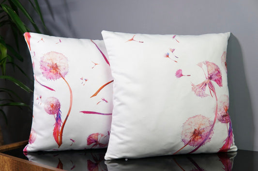 Decorative Flower Cushion Covers, Double Side Printed Home Decor Pillow Covers 18x18 inch by Home Twist