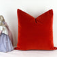 Velvet Pepper Red Cushion Cover, for Home Christmas Decor, Pillow Cover 45x45cm