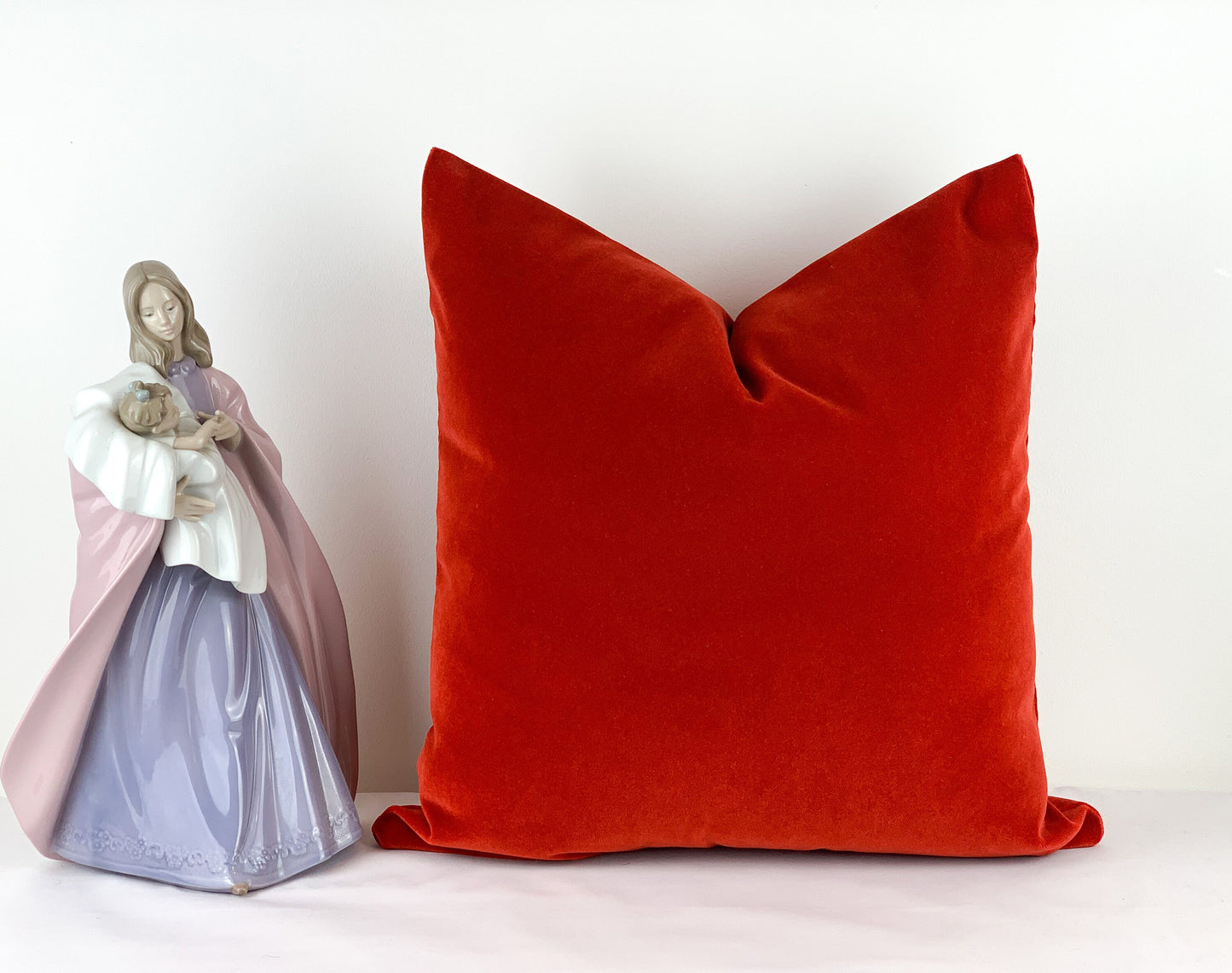 Velvet Pepper Red Cushion Cover, for Home Christmas Decor, Pillow Cover 45x45cm