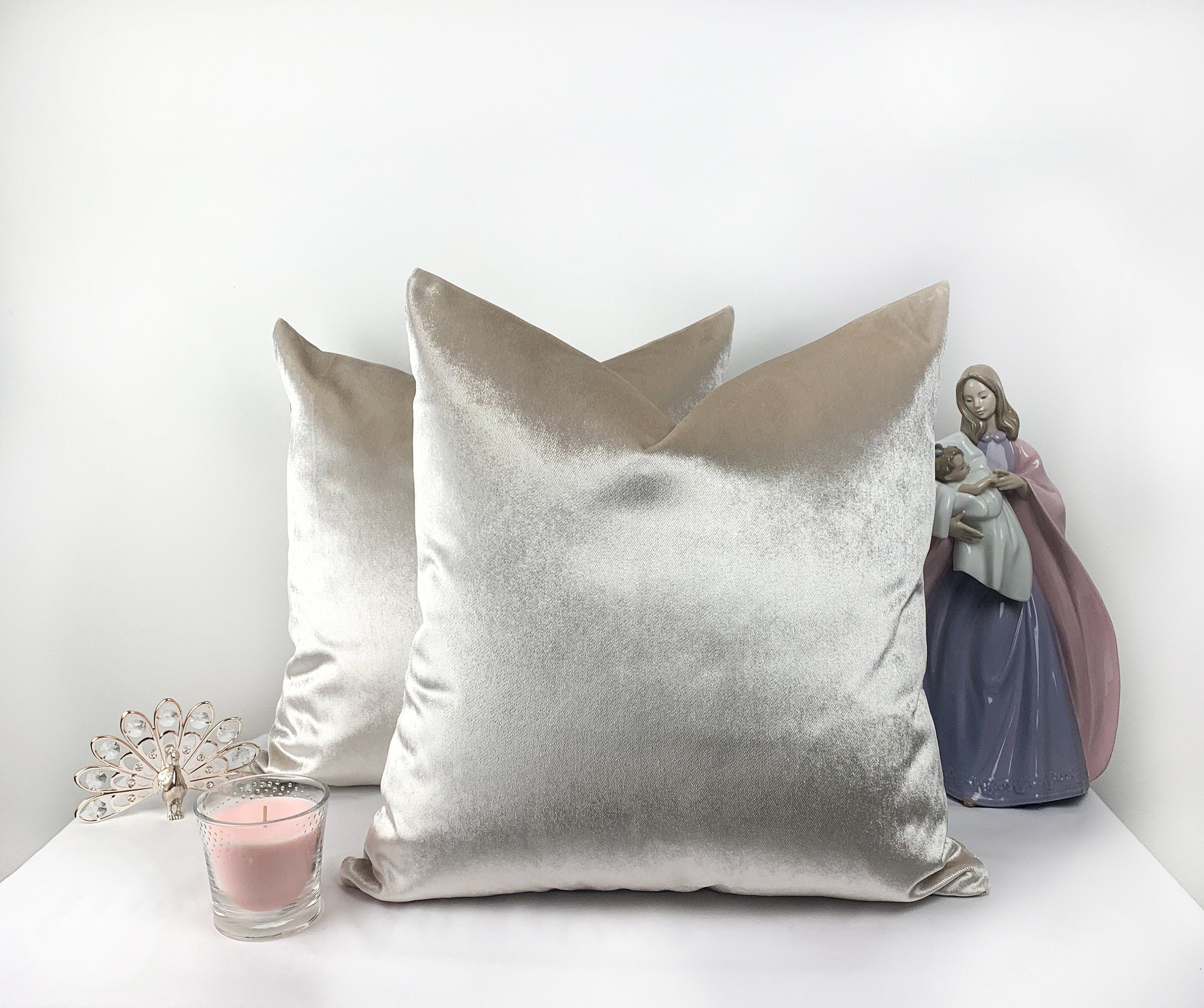 Light gray shop lumbar pillow