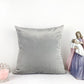 Luxury Velvet Grey Cushion Cover, Grey Pillow Case 43x43cm