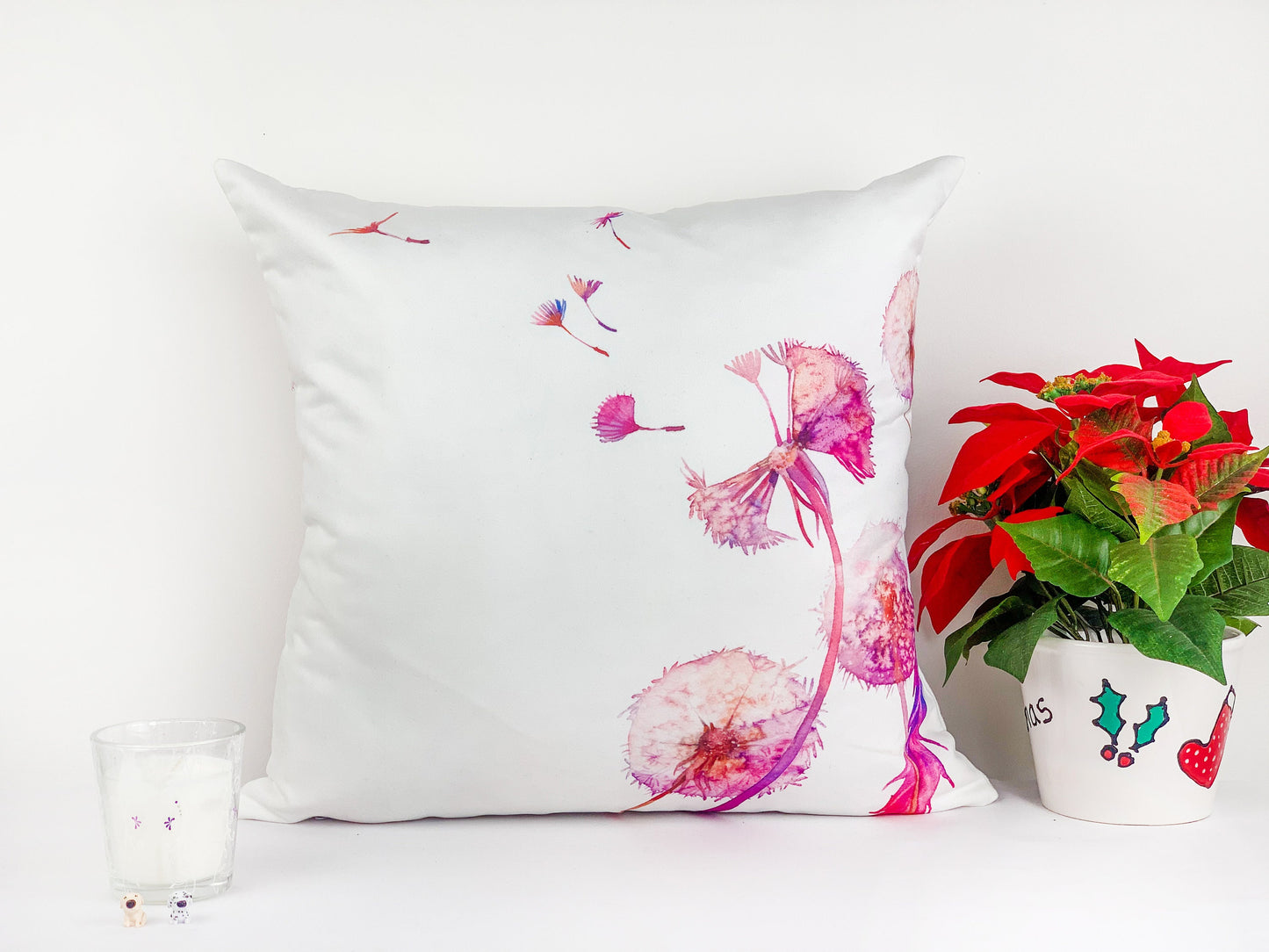 Decorative Flower Cushion Covers, Double Side Printed Home Decor Pillow Covers 18x18 inch by Home Twist