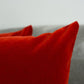 Cotton Velvet Tomato Red Cushion Cover, Rust Red Velvet Cushion - Pillow Cover for Home Decor