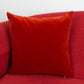 Velvet Pepper Red Cushion Cover, for Home Christmas Decor, Pillow Cover 45x45cm