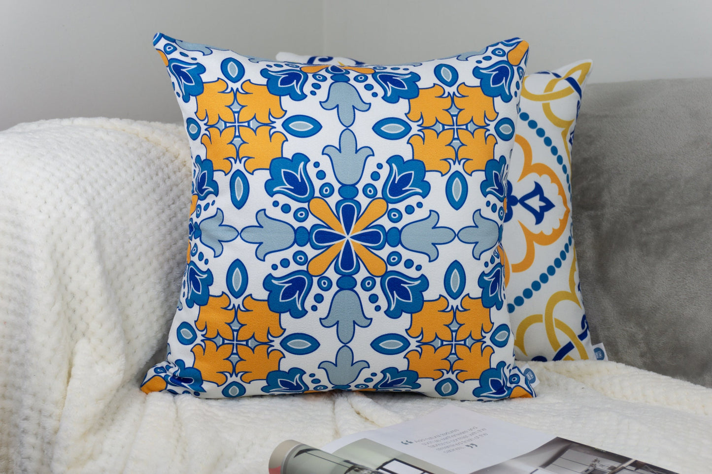 Moroccan Pattern Design Cushion Cover Set I Garden Cushion for Home and Garden Decor 18"x18"