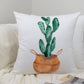 Cactus Pattern Design Set of 4 Velvet Cushion Set 18" x 18" for Home, Livingroom, Bedroom, Garden and Nursery Decor