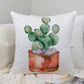 Cactus Pattern Design Set of 4 Velvet Cushion Set 18" x 18" for Home, Livingroom, Bedroom, Garden and Nursery Decor