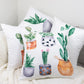 Cactus Pattern Design Set of 4 Velvet Cushion Set 18" x 18" for Home, Livingroom, Bedroom, Garden and Nursery Decor