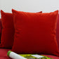 Velvet Pepper Red Cushion Cover, for Home Christmas Decor, Pillow Cover 45x45cm