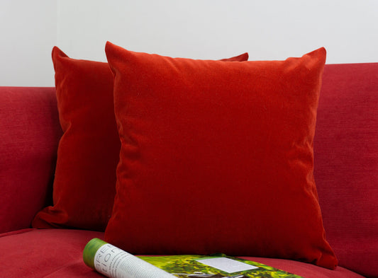 Velvet Pepper Red Cushion Cover, for Home Christmas Decor, Pillow Cover 45x45cm