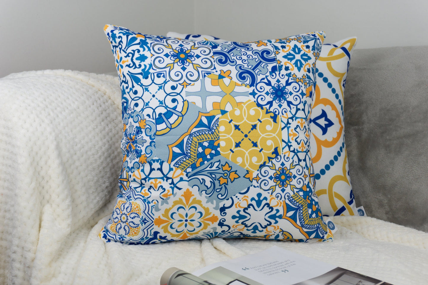 Moroccan Pattern Design Cushion Cover Set I Garden Cushion for Home and Garden Decor 18"x18"