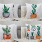 Cactus Pattern Design Set of 4 Velvet Cushion Set 18" x 18" for Home, Livingroom, Bedroom, Garden and Nursery Decor