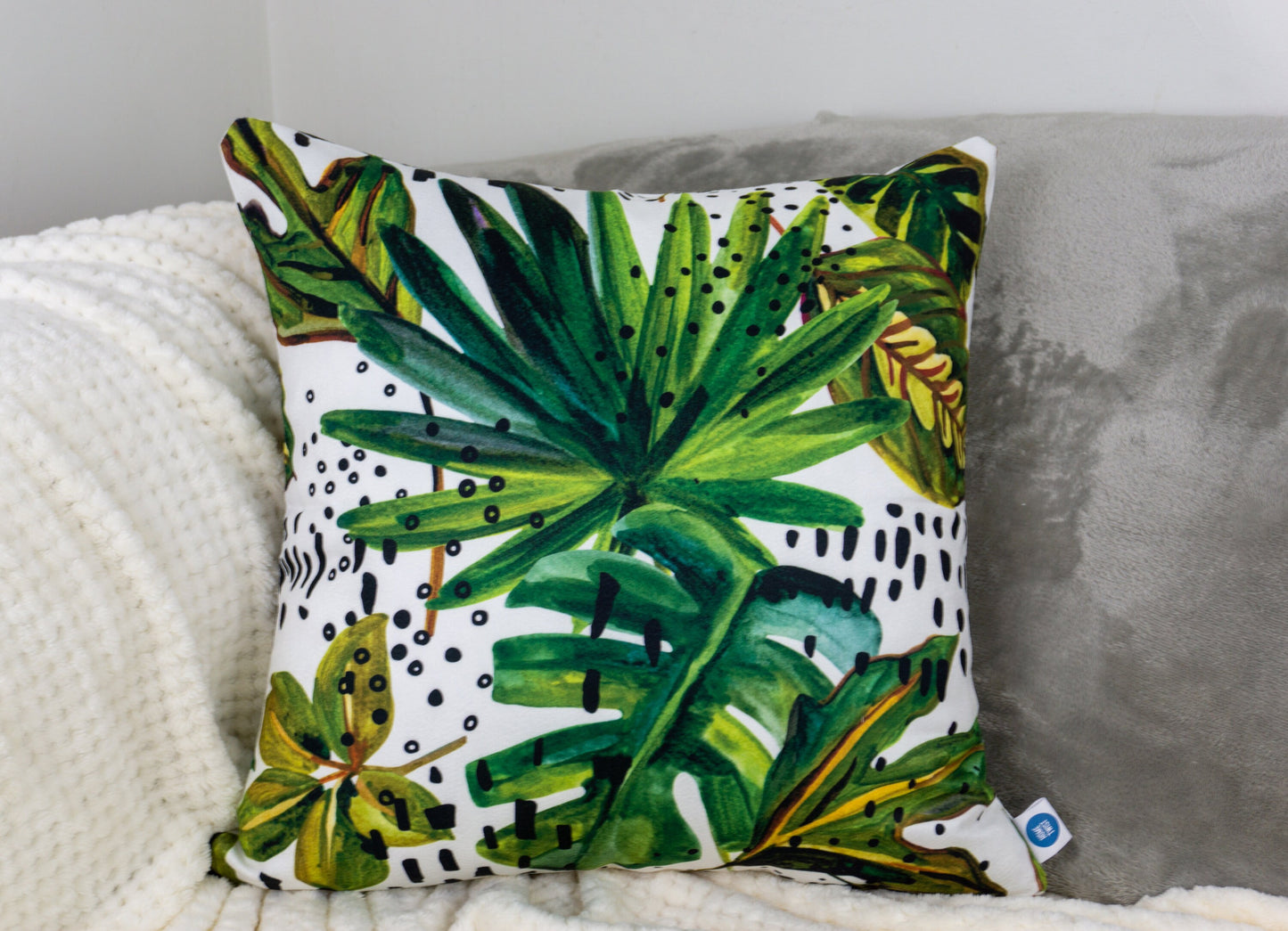 Set of 4 Plant Pattern Double Side Cushion Covers, 45x45cm, 18x18Inches