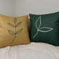 Gold Cushion Cover I Olive Branch Pillowcase I Throw Pillow for Sofa Decor, Livingroom