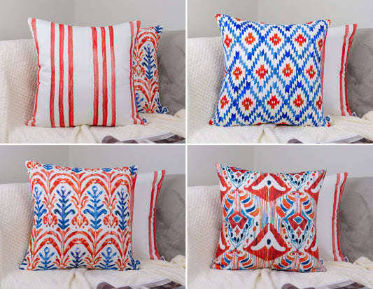 Handmade Suede Throw Pillow Cover Set I Home Decor Cushion Covers I Double Side Printed Cushions I Velvet Fabric Cushions