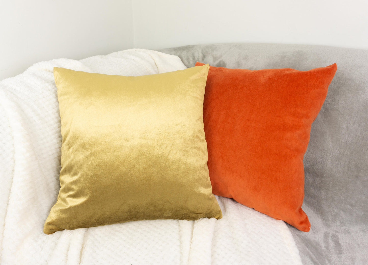 Luxury Shiny Velvet Gold Cushion Cover, Gold Velvet Pillow Cover, (All Sizes)