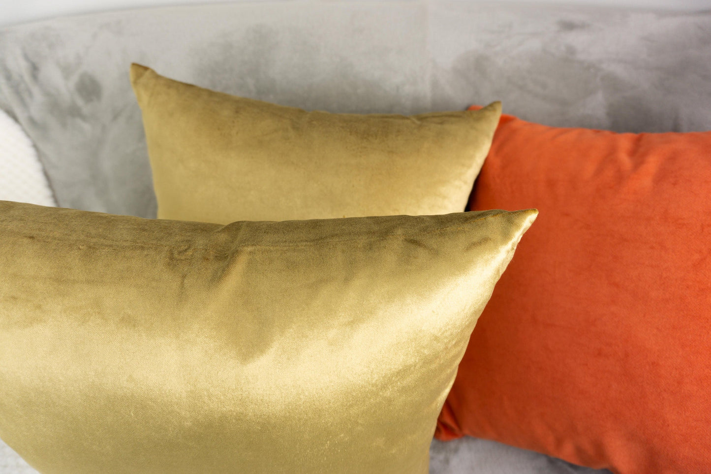 Luxury Shiny Velvet Gold Cushion Cover, Gold Velvet Pillow Cover, (All Sizes)