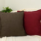 Cotton Linen Brown Cushion Cover, Brown Linen Pillow Cover, Linen Throw Pillow 17x17Inches 43x43cm