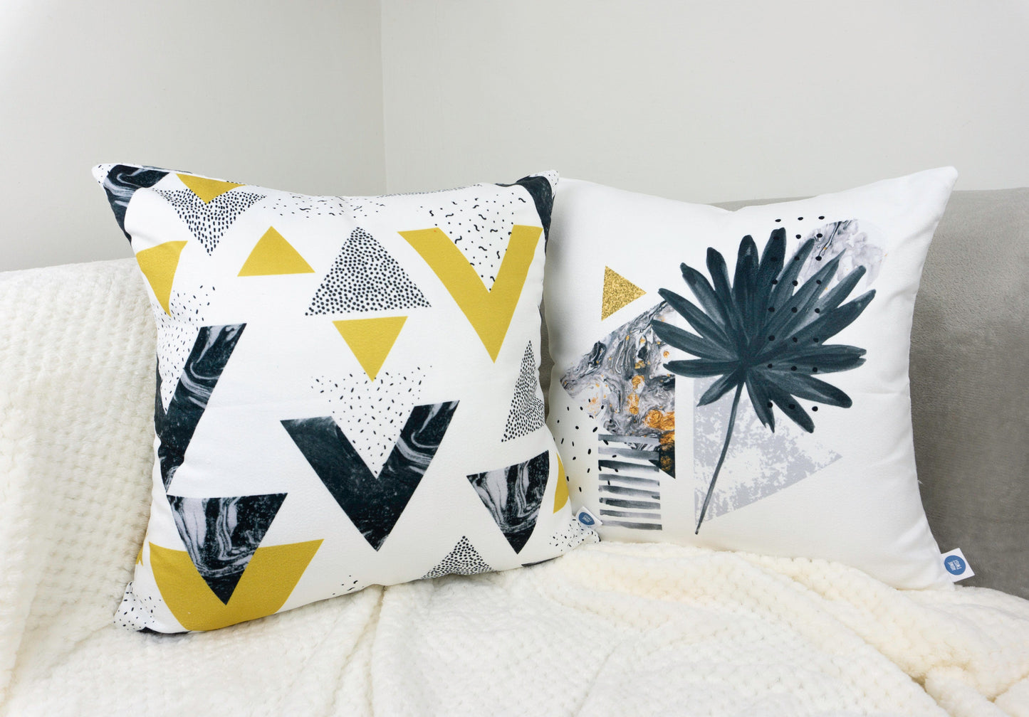 Decorative Geometric Double Side Printed Cushion Covers 18x18 inch by Home Twist