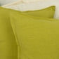 Natural Linen Yellow Cushion Covers 45x45cm, Flange Edge