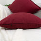 Natural Linen Wine Red Cushion Cover I Pillowcase I Throw Square Pillow cover I Home Sofa Decor 18x18inch