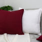 Natural Linen Wine Red Cushion Cover I Pillowcase I Throw Square Pillow cover I Home Sofa Decor 18x18inch