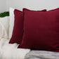 Natural Linen Wine Red Cushion Cover I Pillowcase I Throw Square Pillow cover I Home Sofa Decor 18x18inch