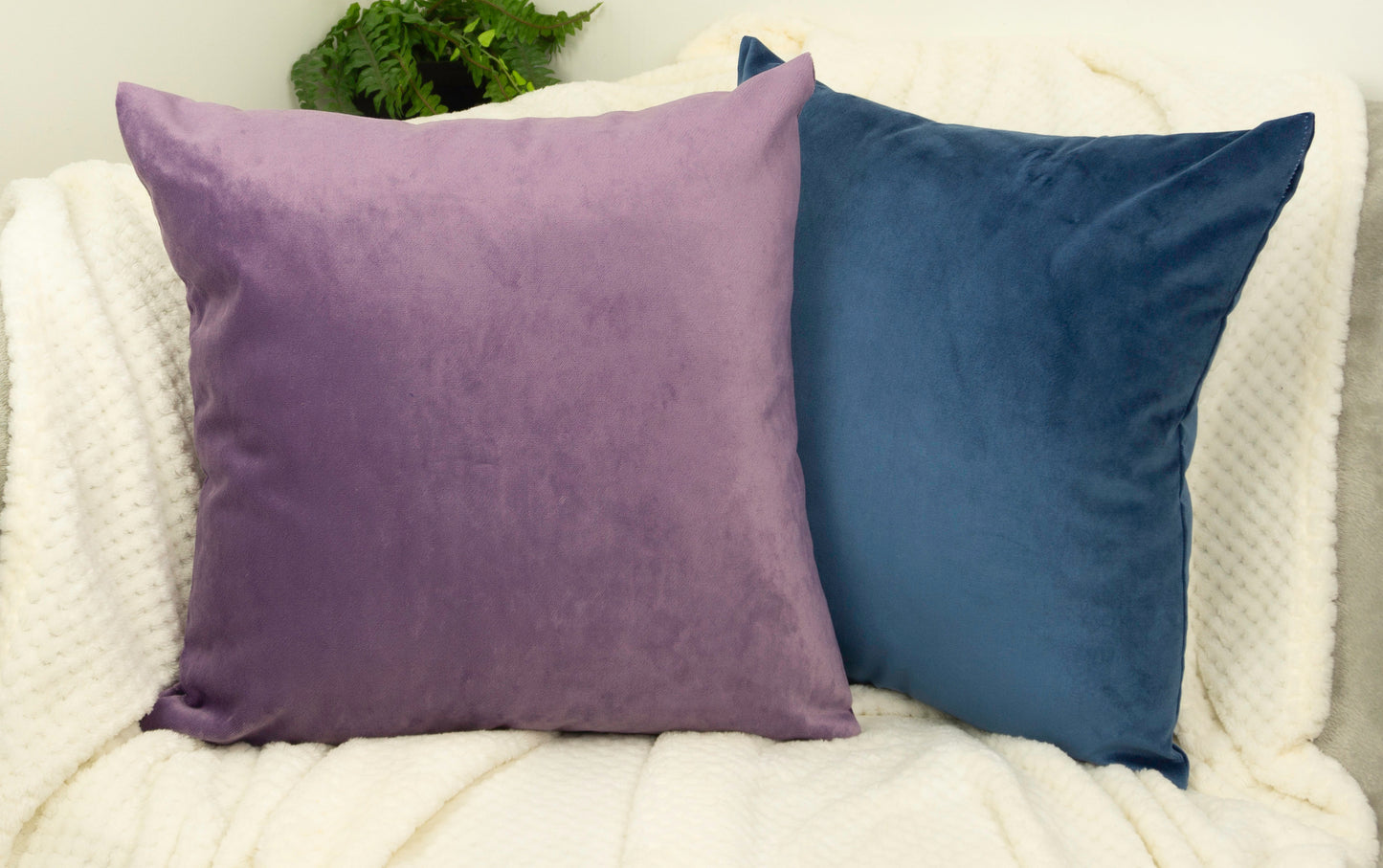 Handmade Woven Velvet Purple Cushion Cover, Purple Throw Pillow cover, Square Pillowcases, Home Sofa Decor 43x43cm