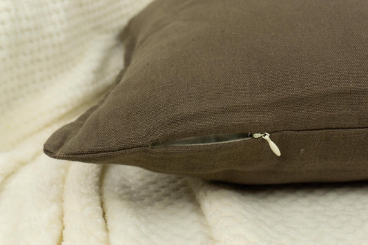 Linen Brown Cushion Cover, Brown Linen Pillow Cover, Home Decor 45x45cm Americano Brown