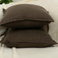 Cotton Linen Brown Cushion Cover, Brown Linen Pillow Cover, Linen Throw Pillow 17x17Inches 43x43cm