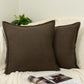 Cotton Linen Brown Cushion Cover, Brown Linen Pillow Cover, Linen Throw Pillow 17x17Inches 43x43cm