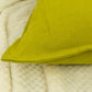 Natural Linen Yellow Cushion Covers 45x45cm, Flange Edge