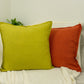 Natural Linen Yellow Cushion Covers 45x45cm, Flange Edge