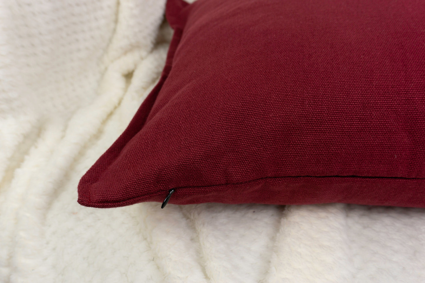 Natural Linen Wine Red Cushion Cover I Pillowcase I Throw Square Pillow cover I Home Sofa Decor 18x18inch