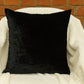 Luxury Black Velvet Cushion Cover, Dark Velvet Pillow Cover (All Sizes)