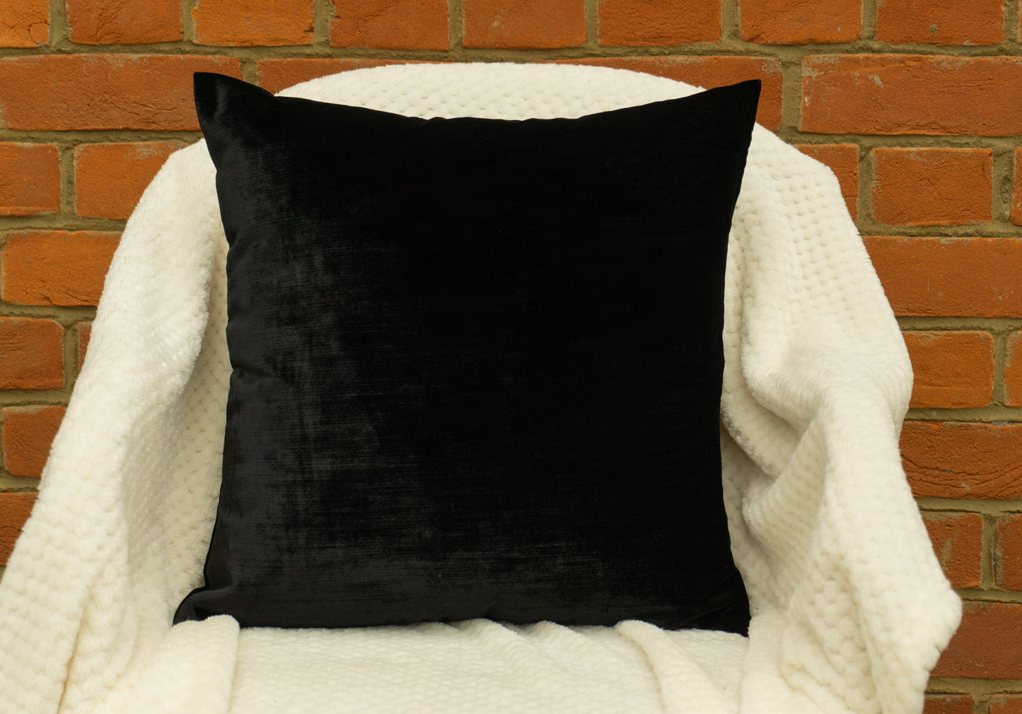 Luxury Black Velvet Cushion Cover, Dark Velvet Pillow Cover (All Sizes)